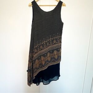 Vintage RENE DERHY cocktail dress 14 large XL navy shift  classy office work